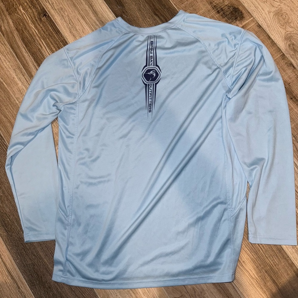 Bimini Bay Blue Fishing Shirt  L EUC - Picture 2 of 3